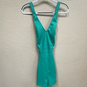 MAUDE GREEN BAREBACK ROMPER